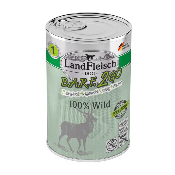 LandFleisch B.A.R.F.2GO Exklusiv 100% vom Wild