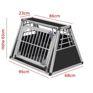 Bild der Alpuna Alu-Hundebox N86 mit Maßen